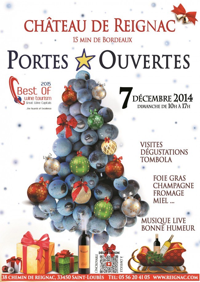 POSTER PORTES OUVERTES 07.12.2014 CHATEAU DE REIGNAC petite taille